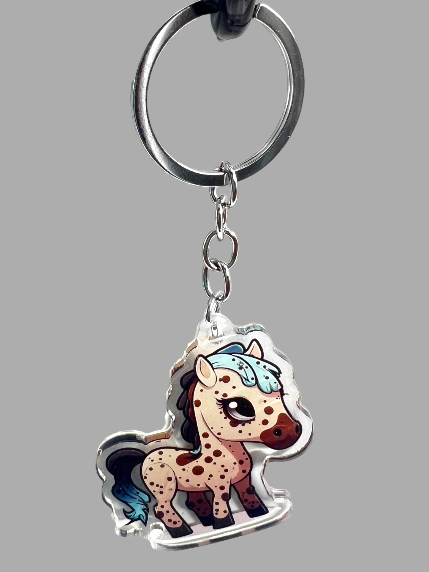 Horse Acrylic Keychain, Cute kawaii memorial ornament, pet portrait charm gift backpack Horse Acrylic Keychain, Farm Animal Cute kawaii memorial ornament, pet portrait charm gift backpack fob, dad car décor, first day of school gift