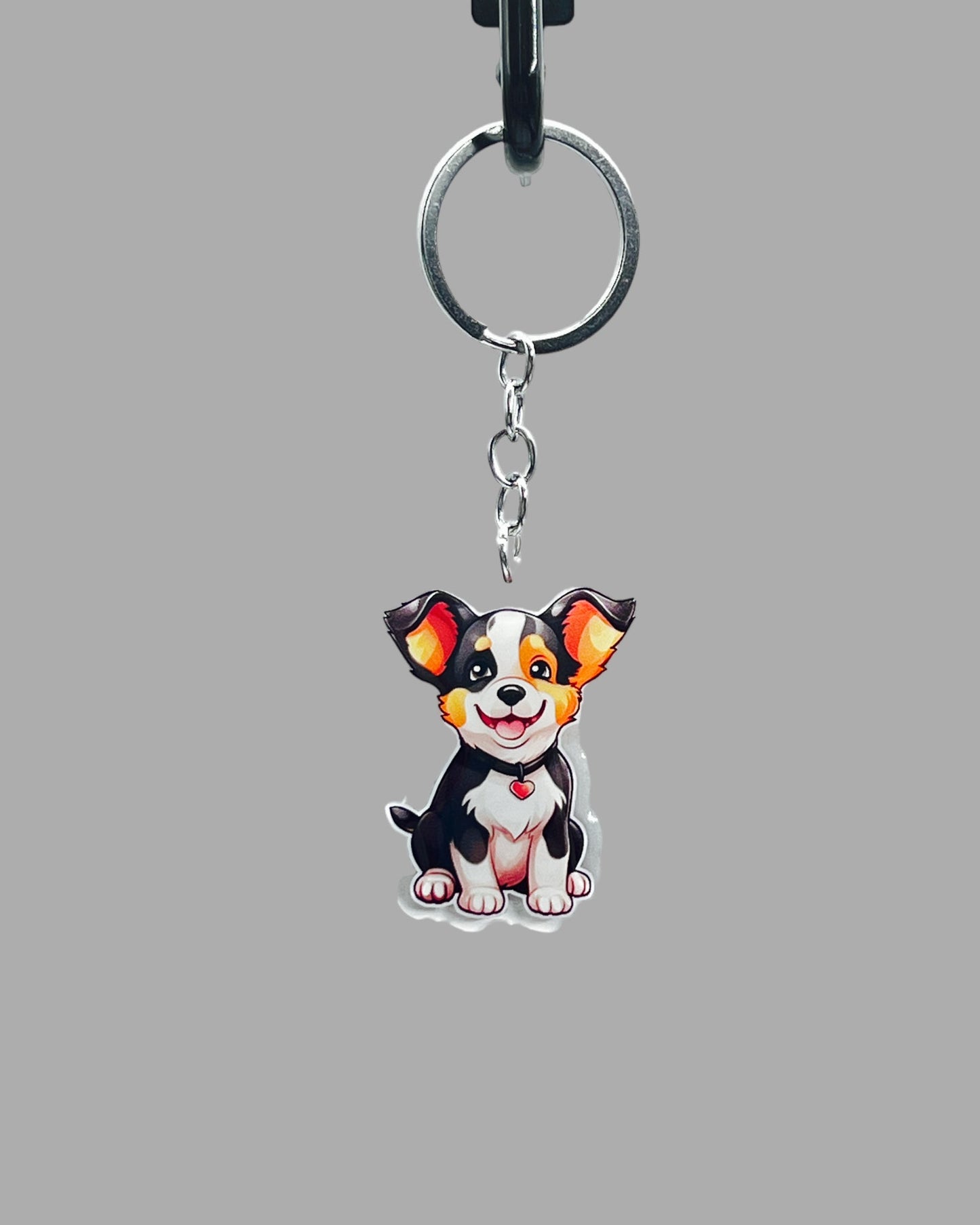 Corgi Dog Acrylic Keychain Cute kawaii memorial ornament, pet portrait charm gift backpack photo fob, dad car décor, dog mom gift