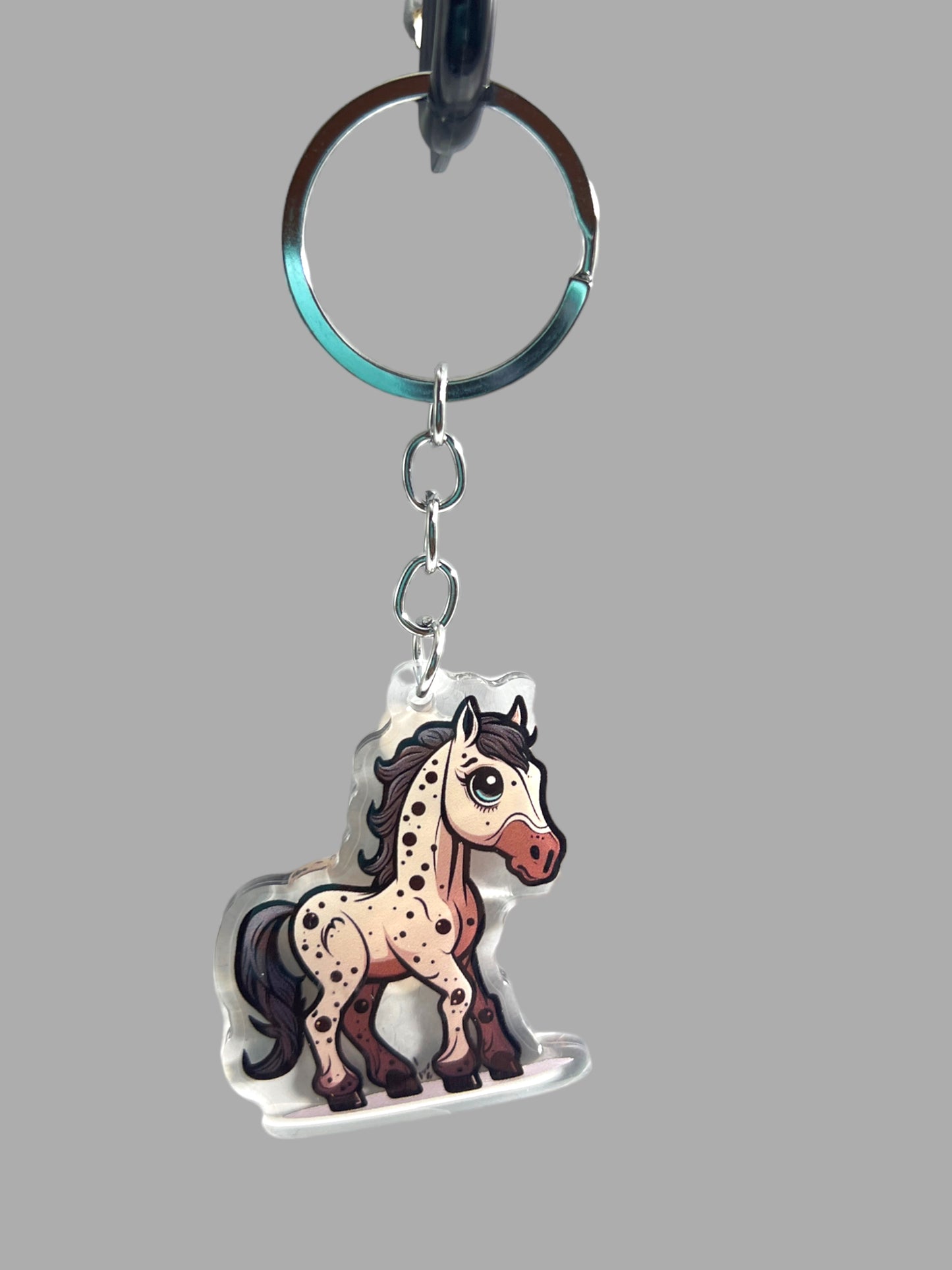 Horse Acrylic Keychain, Cute kawaii memorial ornament, pet portrait charm gift backpack Horse Acrylic Keychain, Farm Animal Cute kawaii memorial ornament, pet portrait charm gift backpack fob, dad car décor, first day of school gift