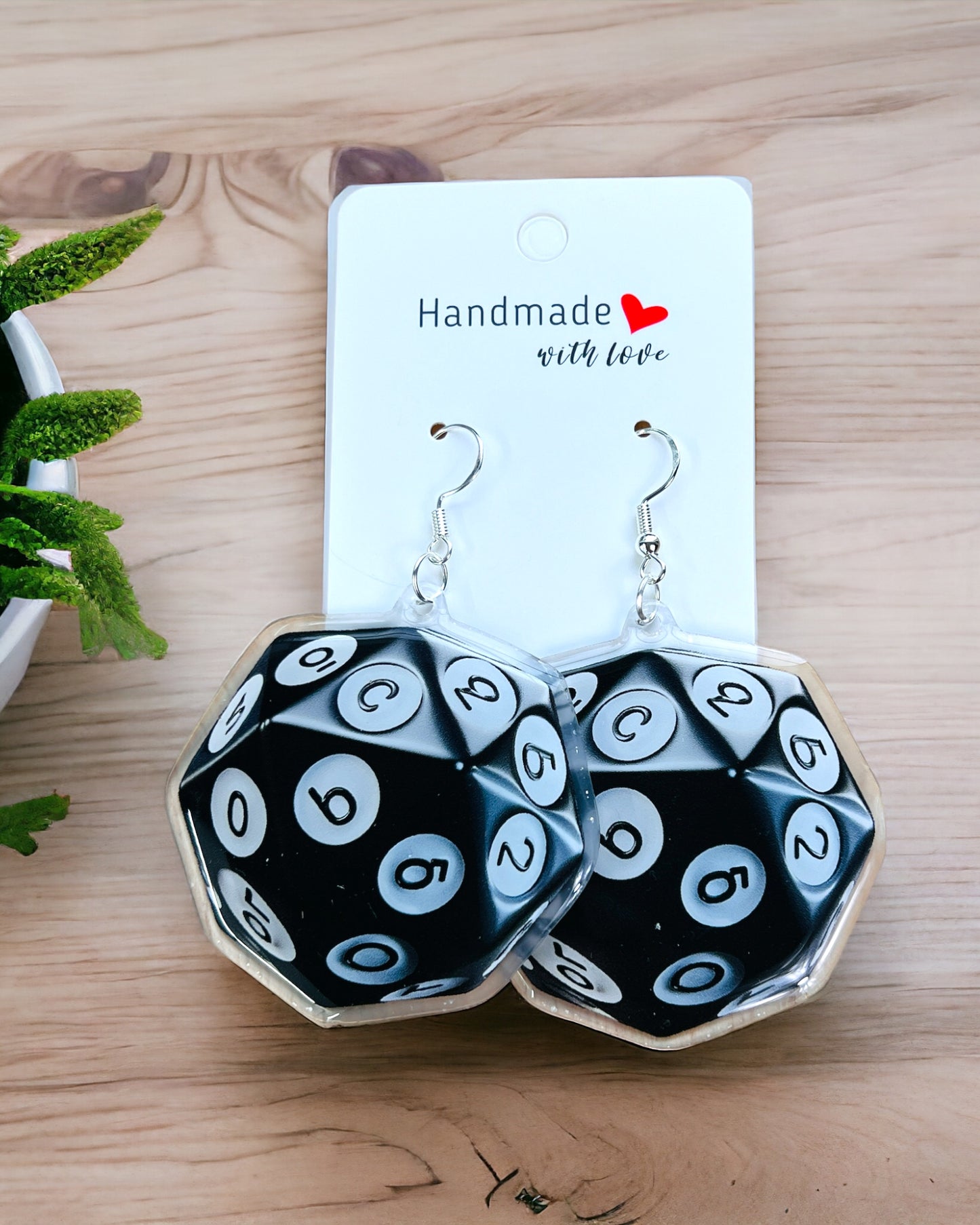 Dice Acrylic earrings, funky weird quirky earrings, cool funny gift for her, birthday gift, Christmas stocking stuffer