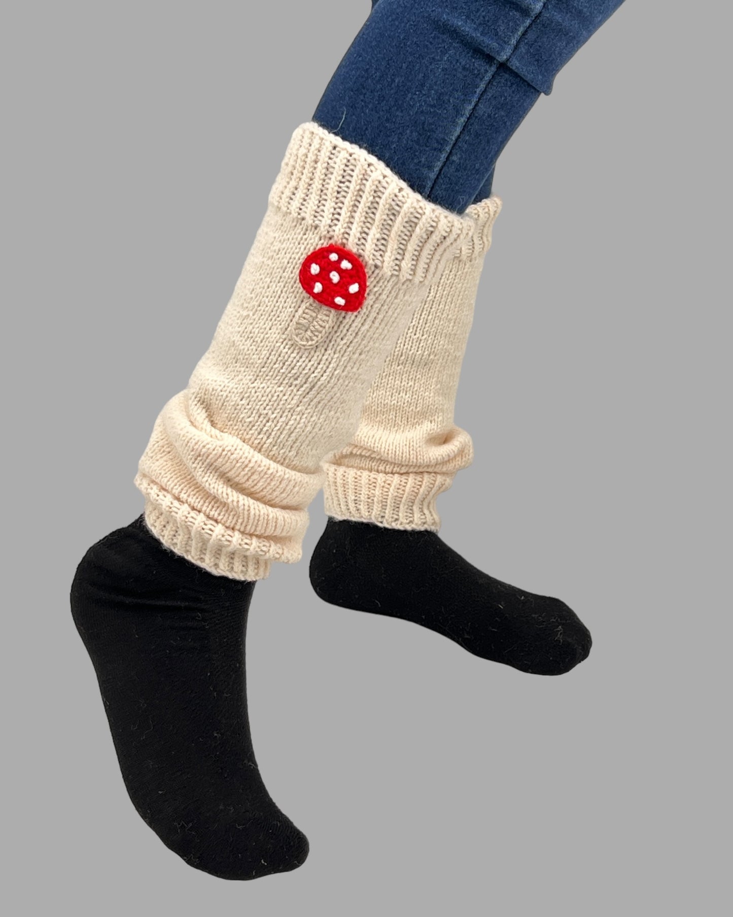 Crochet Mushroom Hand Leg Warmers - Birthday Gift for Girls: Granddaughter, Daughter, Niece. Perfect for Stocking Stuffers, Back to school