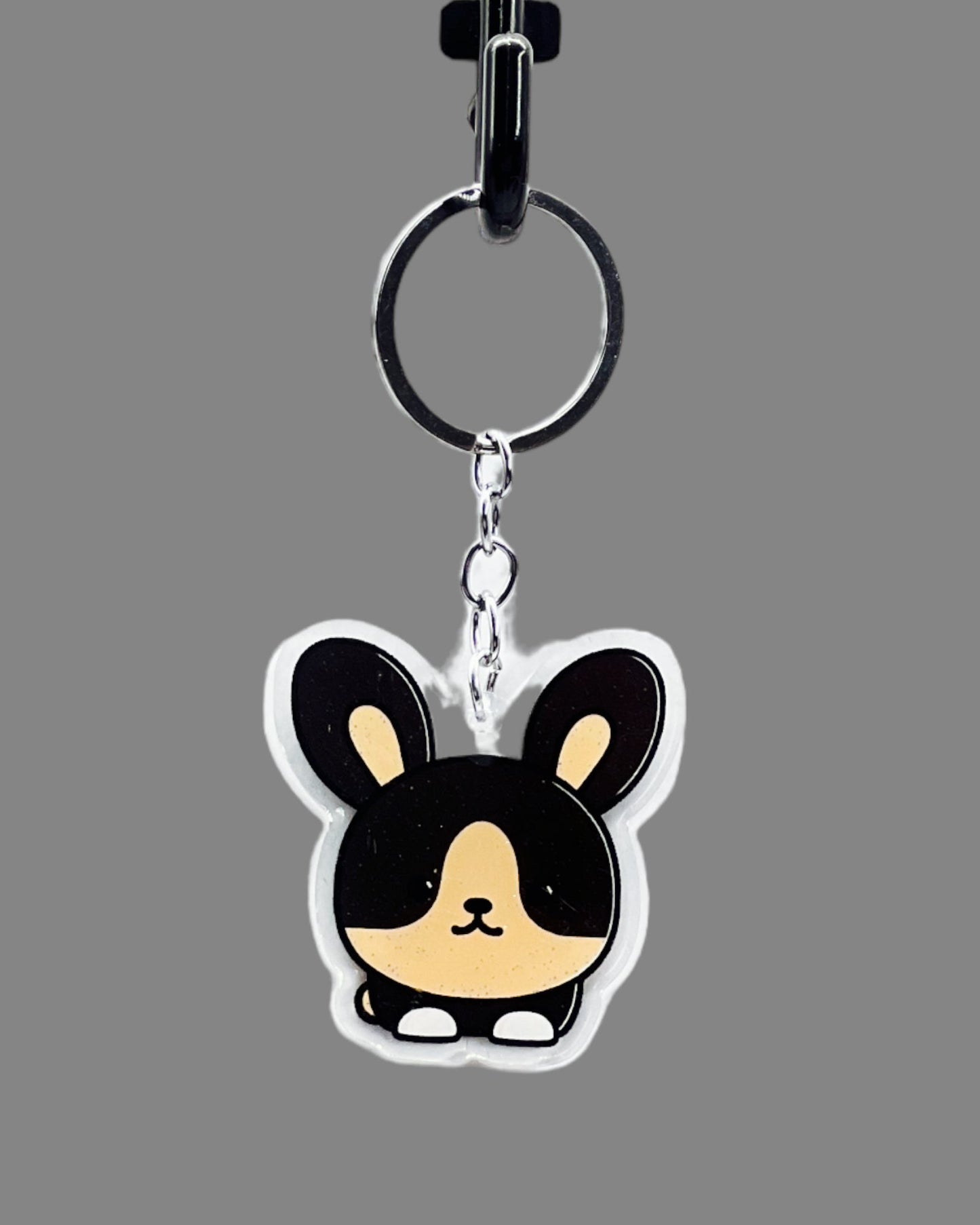German Shepherd Dog Acrylic Keychain, Cute kawaii memorial ornament, pet portrait charm gift backpack photo fob, dad car décor, dog mom gift