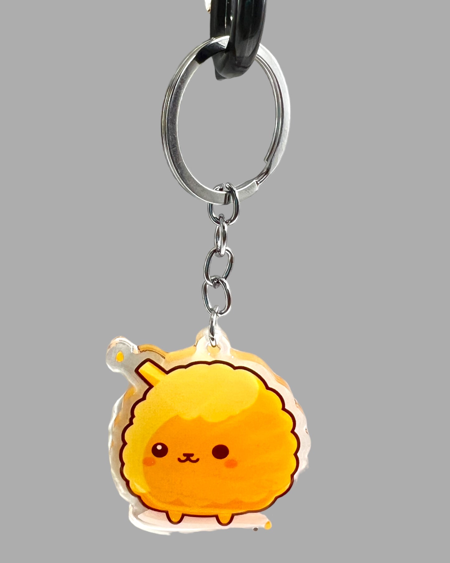 Kawaii illama farm animal Acrylic Keychain, Cute kawaii memorial ornament, pet portrait charm gift backpack fob, dad car décor, first day of school gift