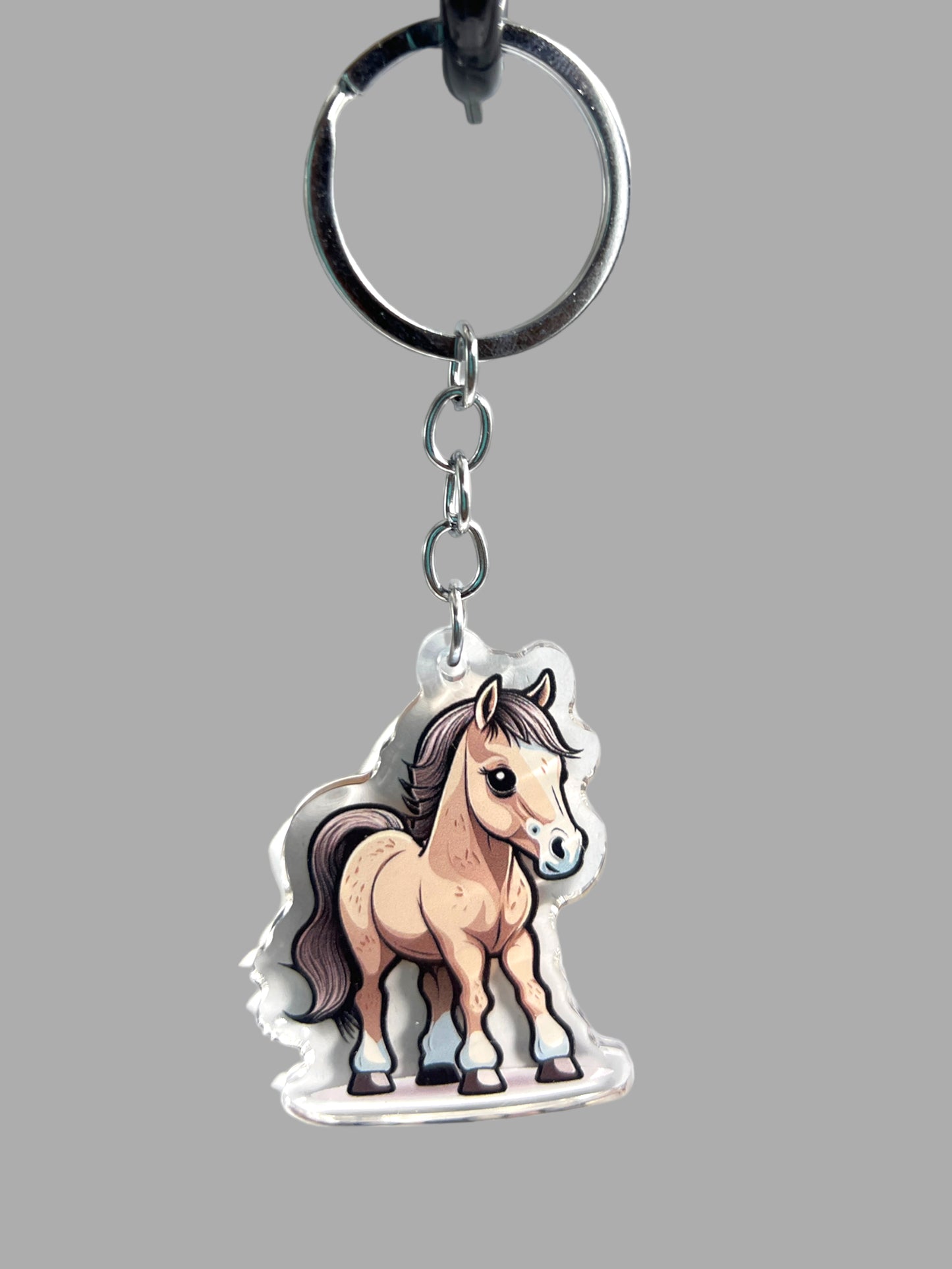 Horse Acrylic Keychain, Cute kawaii memorial ornament, pet portrait charm gift backpack Horse Acrylic Keychain, Farm Animal Cute kawaii memorial ornament, pet portrait charm gift backpack fob, dad car décor, first day of school gift