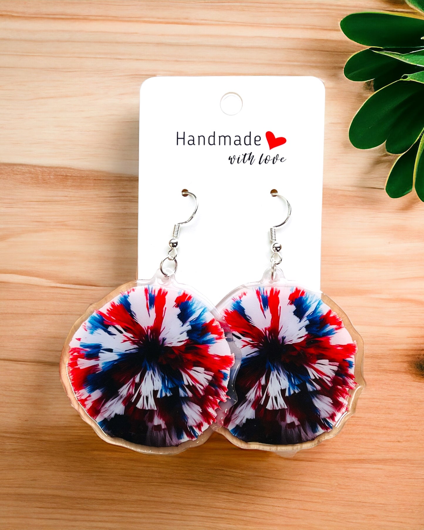 Pom-Pom Acrylic earrings, funky weird earrings, quirky earrings, cool funny earrings, gift for her, birthday gift, Christmas stocking stuffer