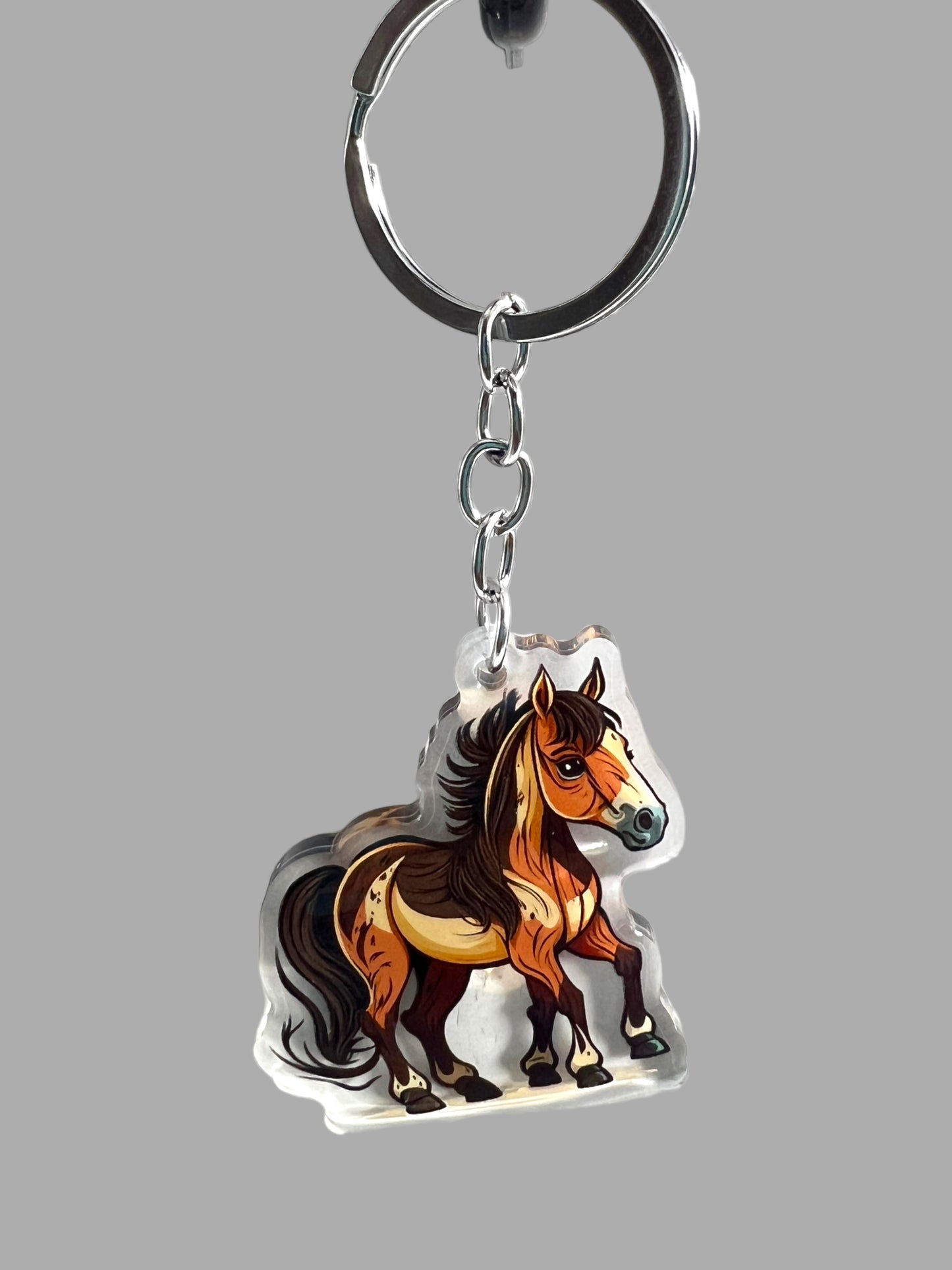 Horse Acrylic Keychain, Cute kawaii memorial ornament, pet portrait charm gift backpack Horse Acrylic Keychain, Farm Animal Cute kawaii memorial ornament, pet portrait charm gift backpack fob, dad car décor, first day of school gift