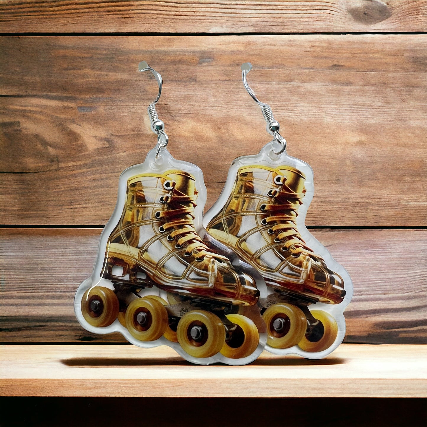Skating Acrylic earrings, funky weird quirky earrings, cool funny gift for her, birthday gift, Christmas stocking stuffer