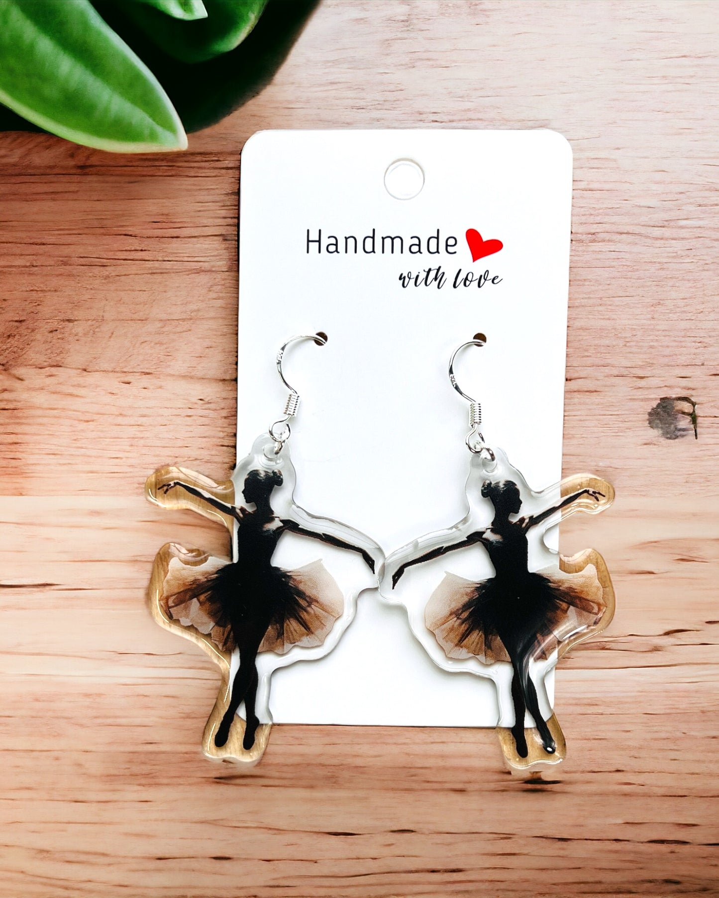 Ballerina Acrylic Earrings , funky weird quirky earrings, cool funny gift for her, birthday gift, Christmas stocking stuffer