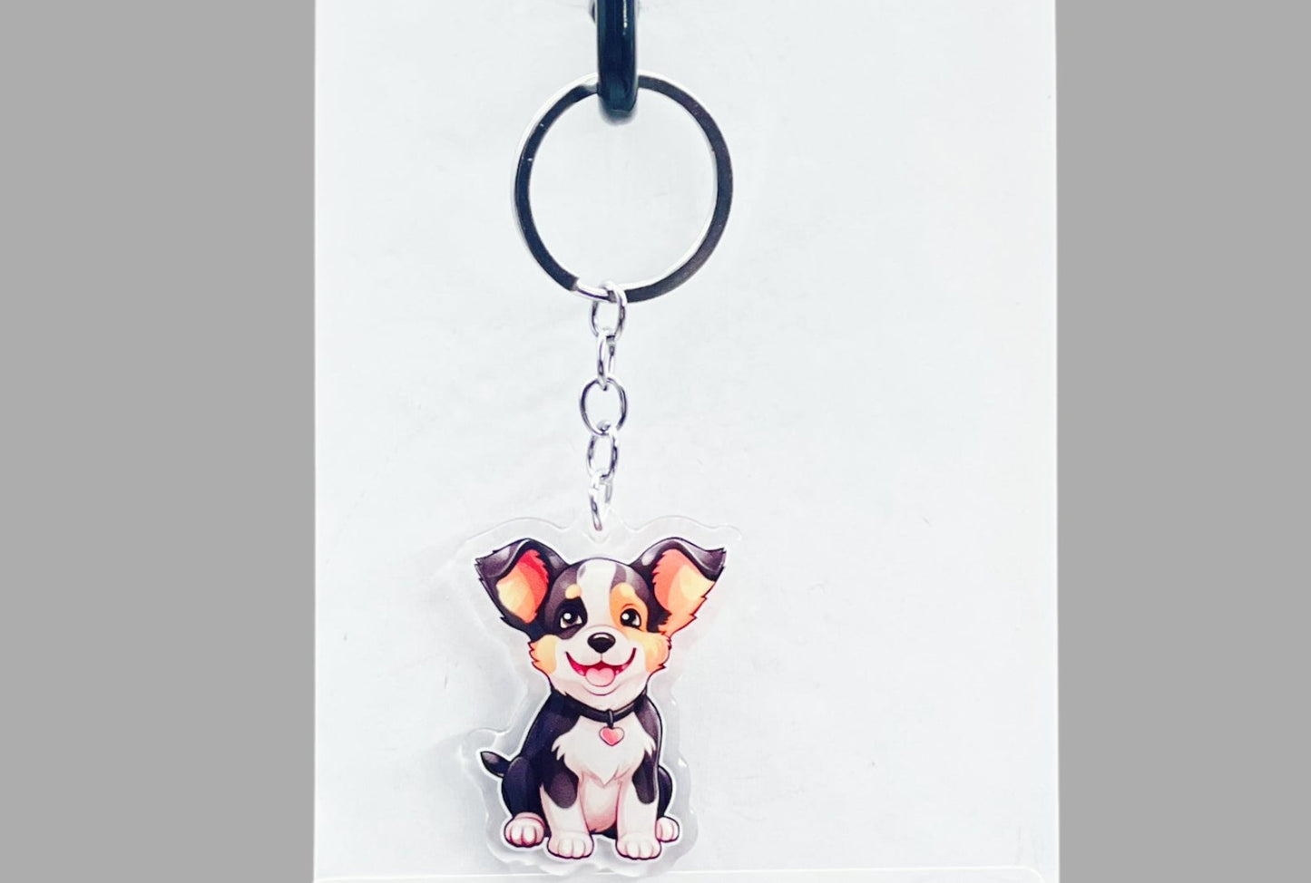 Corgi Dog Acrylic Keychain Cute kawaii memorial ornament, pet portrait charm gift backpack photo fob, dad car décor, dog mom gift