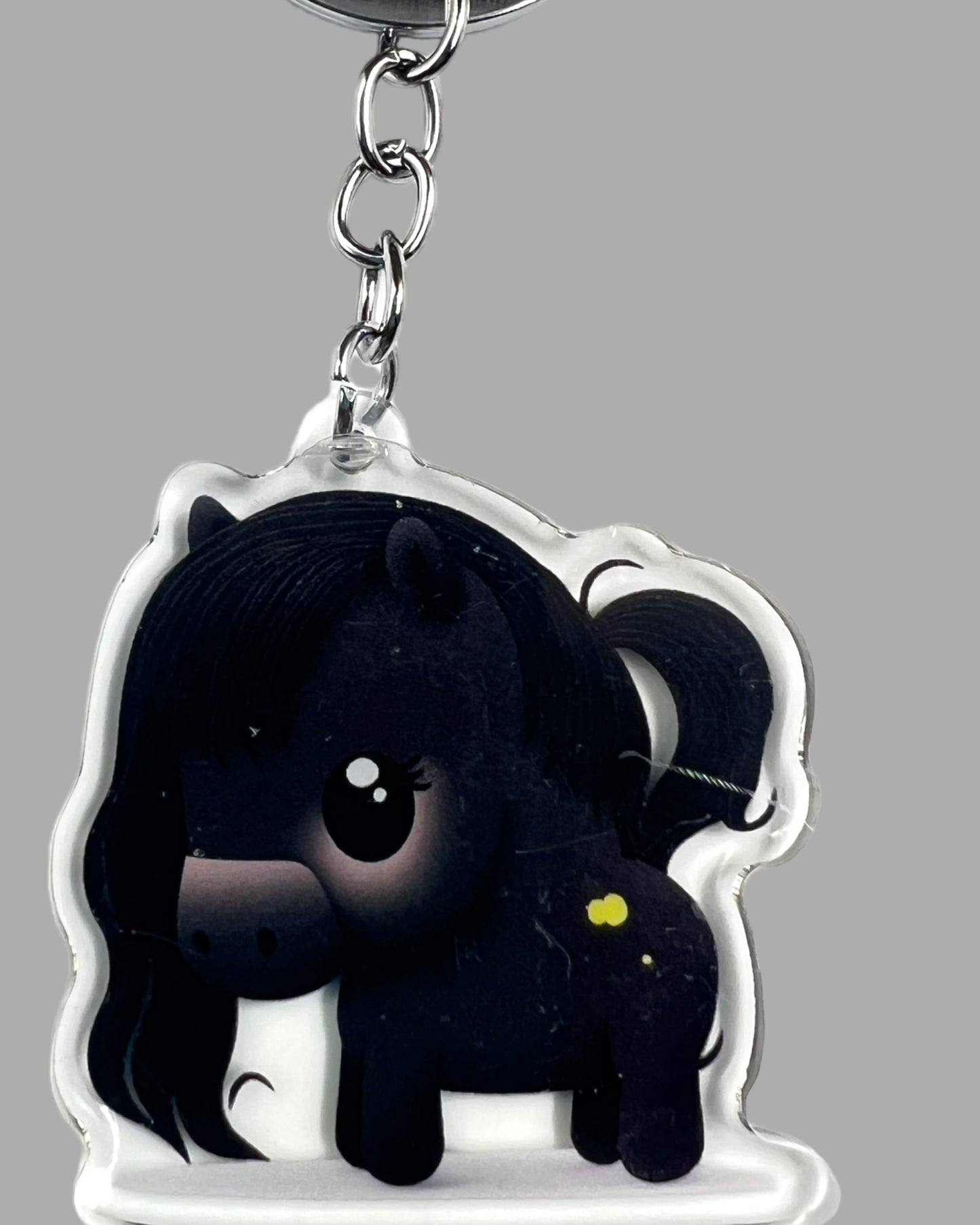 Horse Acrylic Keychain, Cute kawaii memorial ornament, pet portrait charm gift backpack Horse Acrylic Keychain, Farm Animal Cute kawaii memorial ornament, pet portrait charm gift backpack fob, dad car décor, first day of school gift