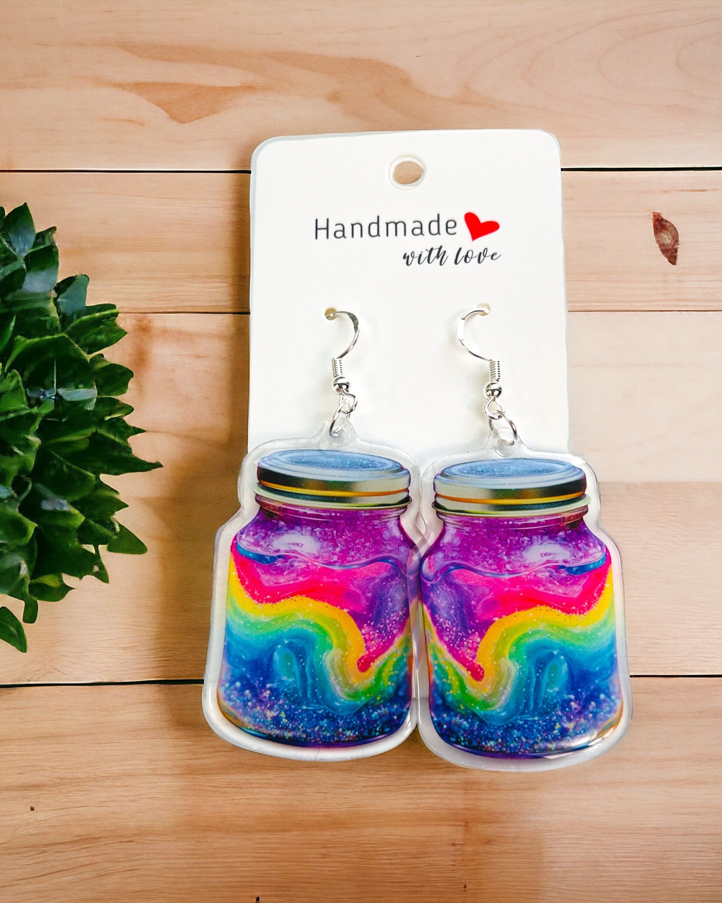 Slime Cute Acrylic earrings, funky weird quirky earrings, cool funny gift for her, birthday gift, Christmas stocking stuffer