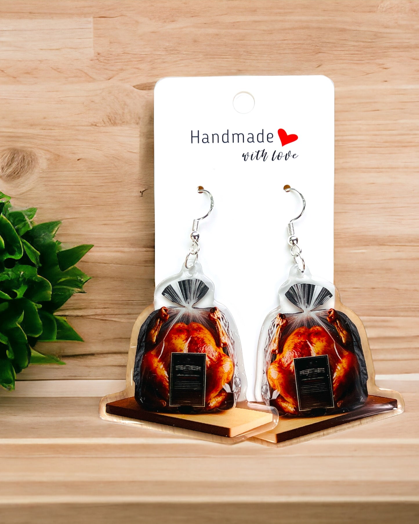 Chicken Acrylic Earrings funky weird quirky earrings, cool funny gift for her, birthday gift, Christmas stocking stuffer