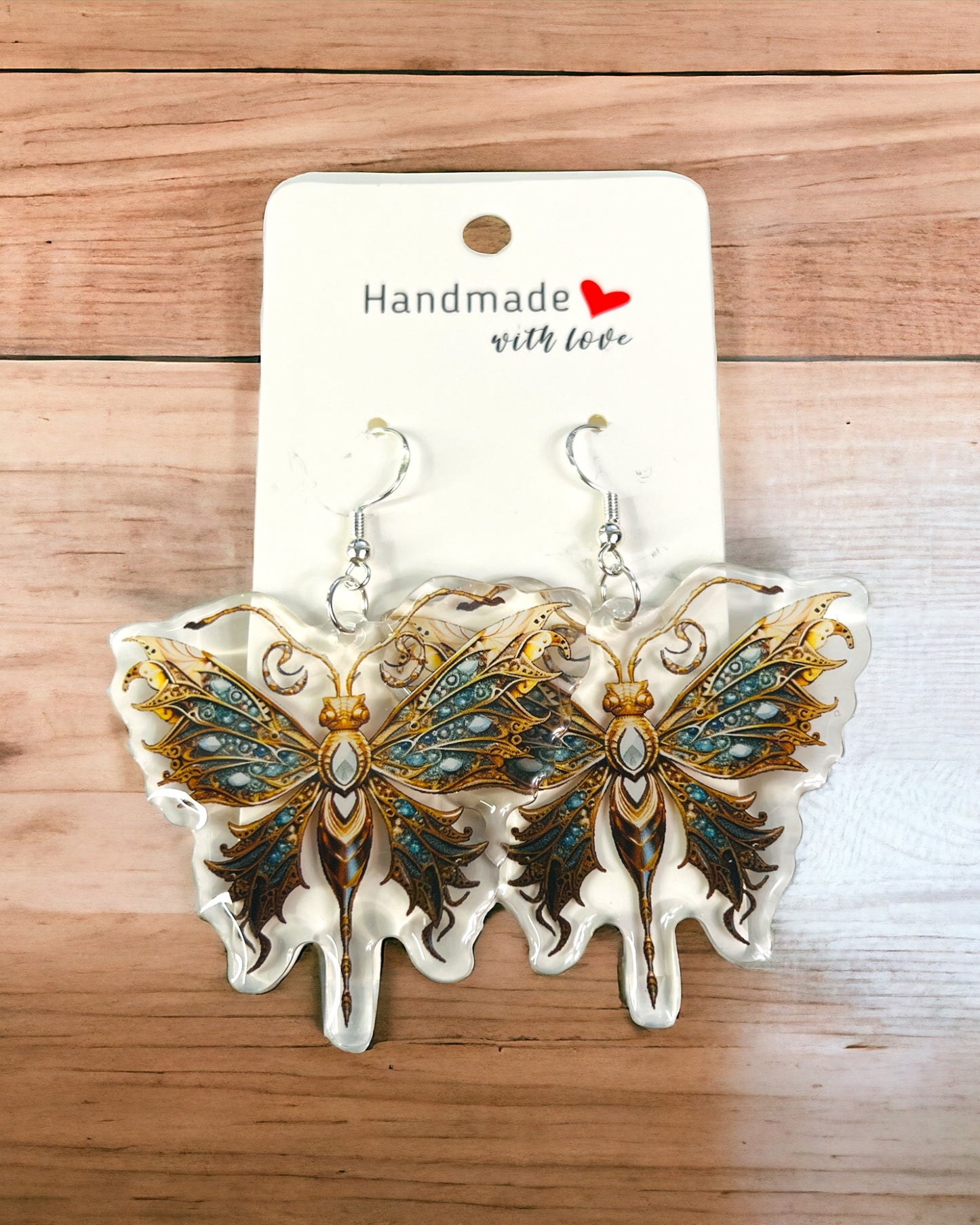 Dragonfly nature Bug Acrylic earrings, funky weird quirky earrings, cool funny gift for her, birthday gift, Christmas stocking stuffer