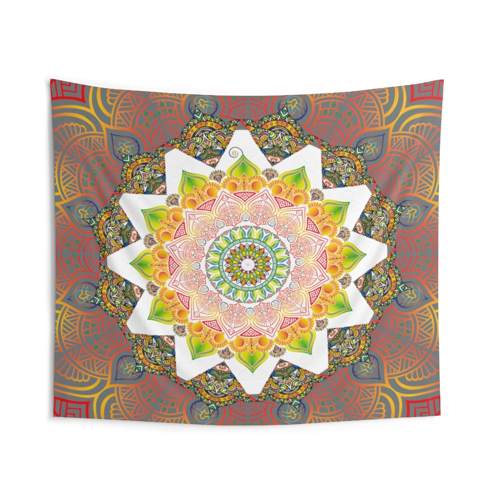 Mandala Tapestry for Contemporary Home Decor . Inspirational Wall Hanging Art for Baby Nursery, Dorm room, Coastal Home . Housewarming Gift