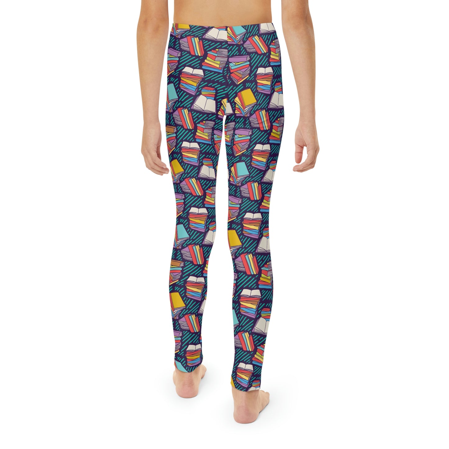 Book Lovers Youth Leggings, One of a Kind Gift - Unique Workout Activewear tights for kids Fitness , Daughter, Niece Christmas Gift