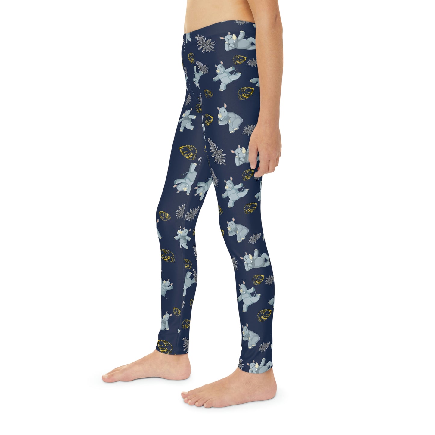Elephant Youth Leggings, One of a Kind Gift - Unique Workout Activewear tights for kids fitness, Daughter, Niece Christmas Gift