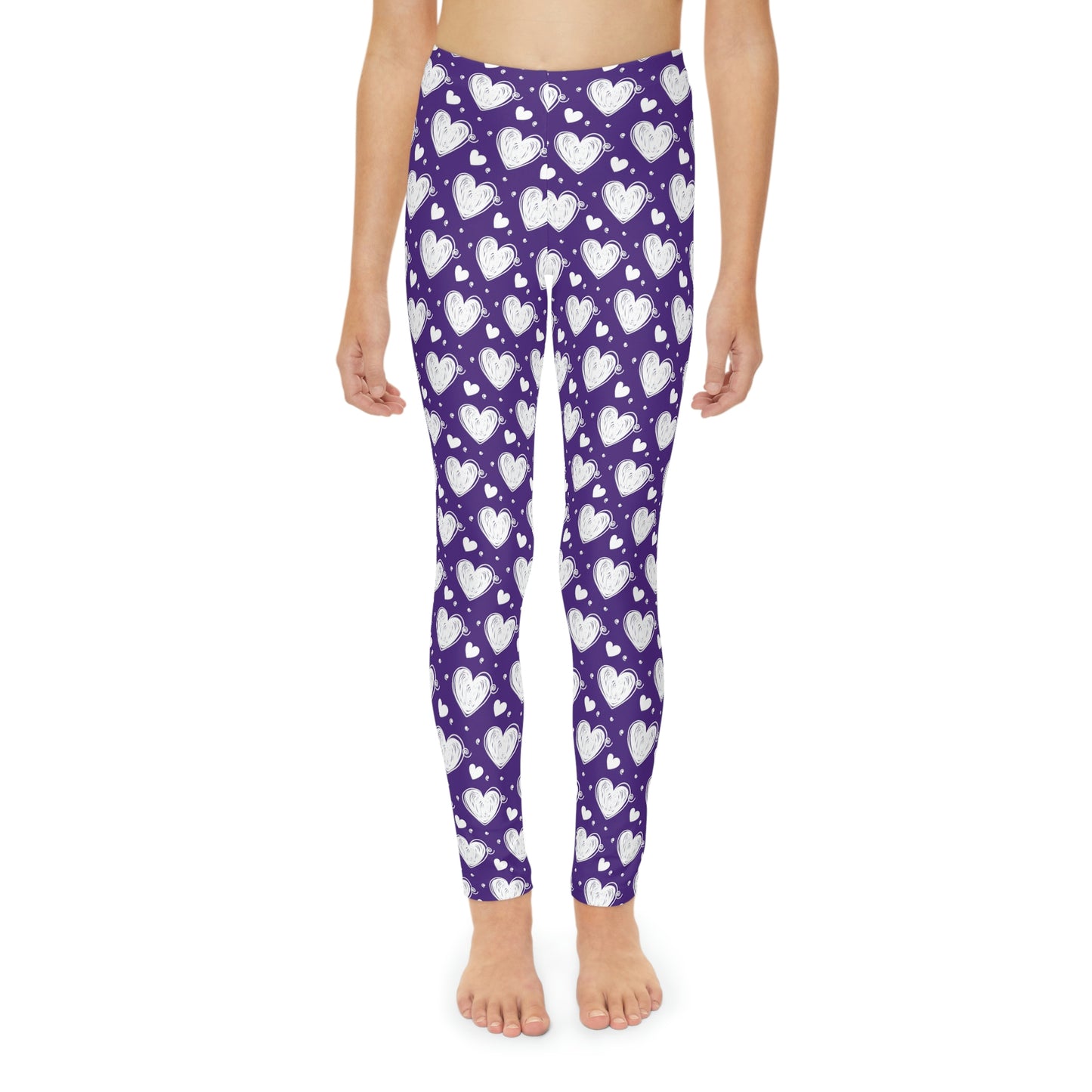 Valentine Cute Summer Youth Leggings, One of a Kind Gift - Workout Activewear tights for kids, Granddaughter, Niece Christmas Gift