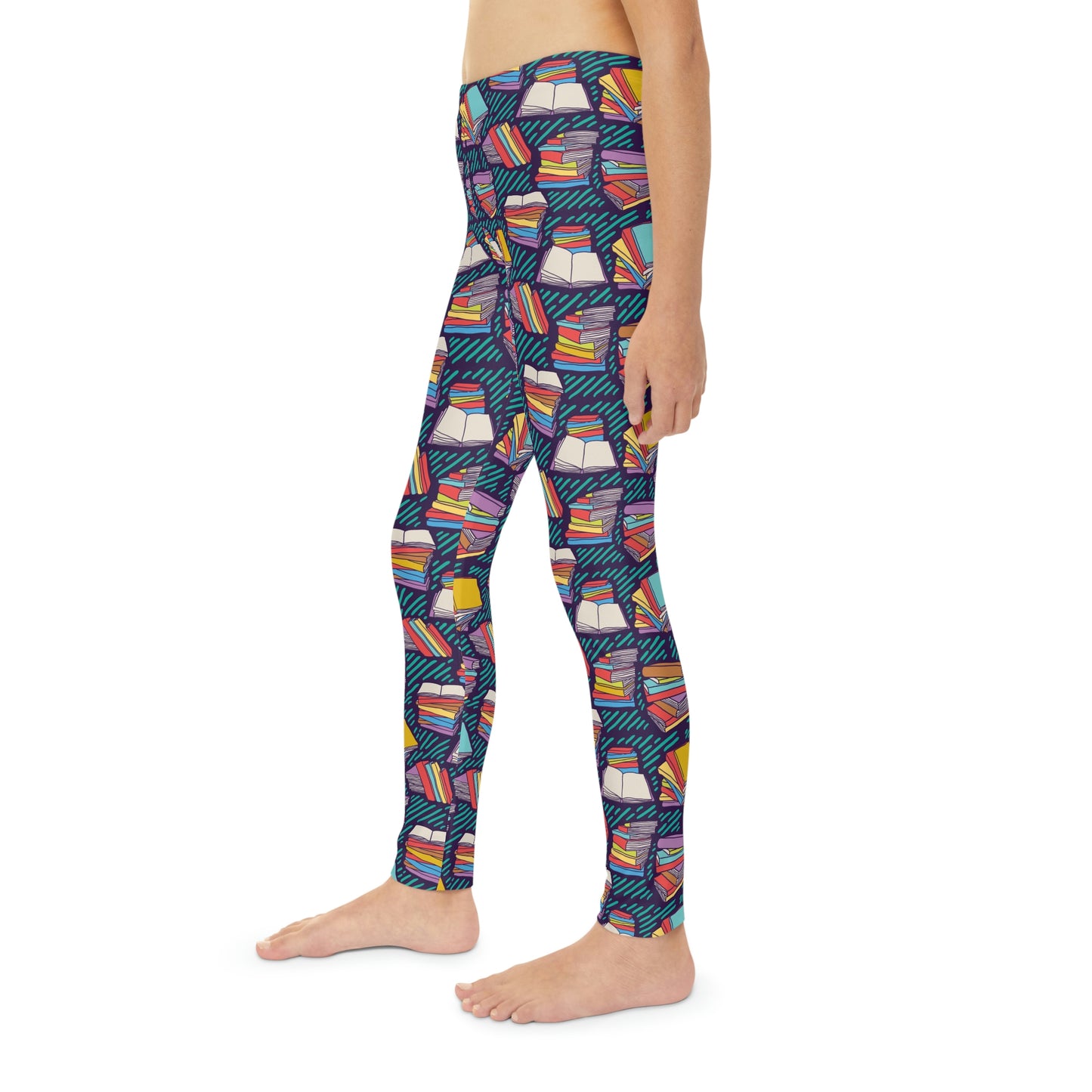 Book Lovers Youth Leggings, One of a Kind Gift - Unique Workout Activewear tights for kids Fitness , Daughter, Niece Christmas Gift