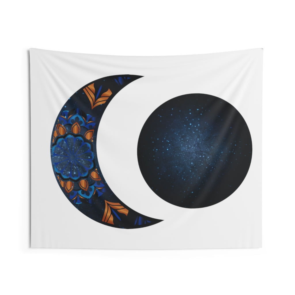Moon Phase Tapestry Contemporary Home Decor . Galaxy Wall Hanging Art for Baby Nursery, Dorm room, Coastal Home . Housewarming Gift