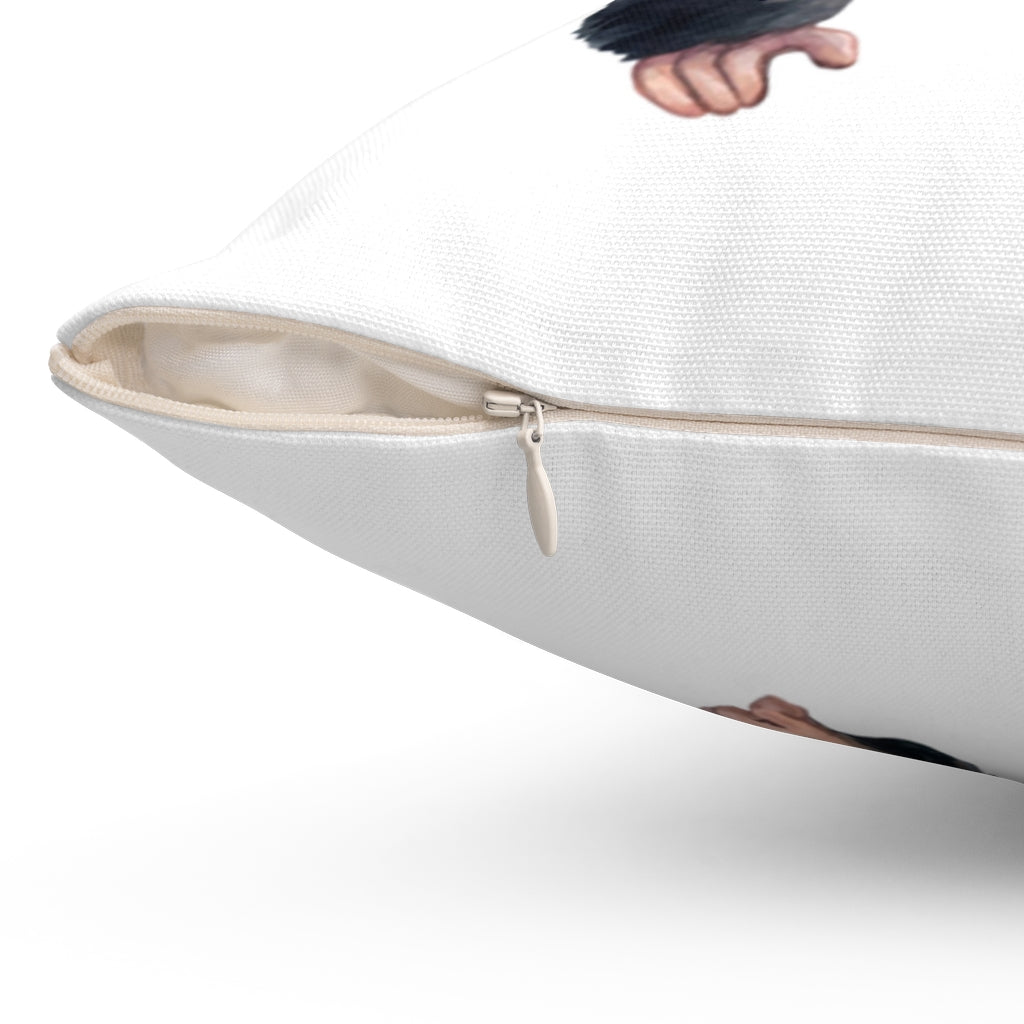 Monkey Spun Polyester Square Pillow