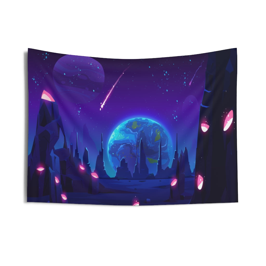 Celestial Moon Tapestry Contemporary Home Decor . Galaxy Wall Hanging Art for Baby Nursery, Dorm room, Coastal Home . Housewarming Gift