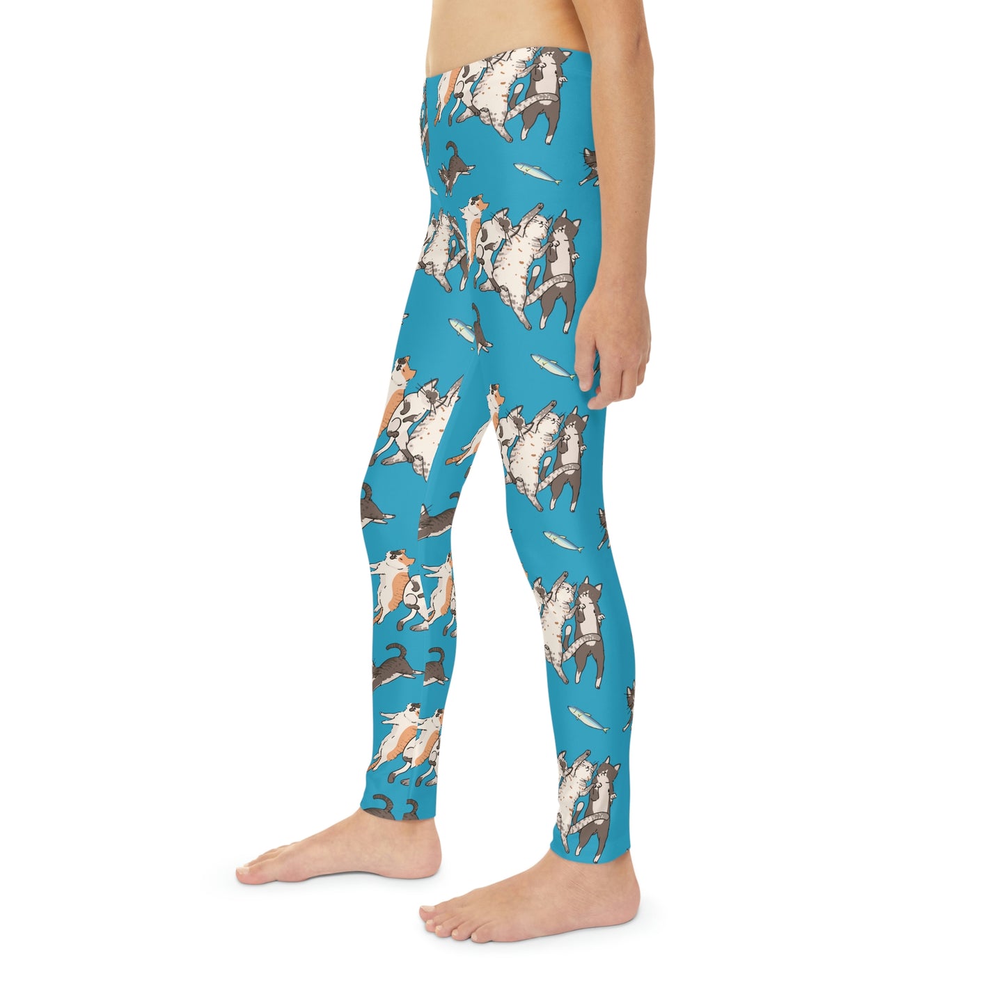 Cat lovers Youth Leggings, One of a Kind Gift - Unique Workout Activewear tights for kids Fitness , Daughter, Niece Christmas Gift