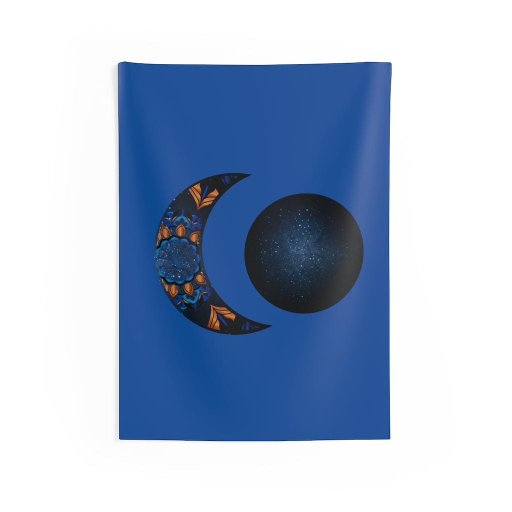 Crescent moon Phase Tapestry for Contemporary Home Decor, Wall Hanging Art for Baby Nursery, Dorm room, Coastal Home . Housewarming Gift