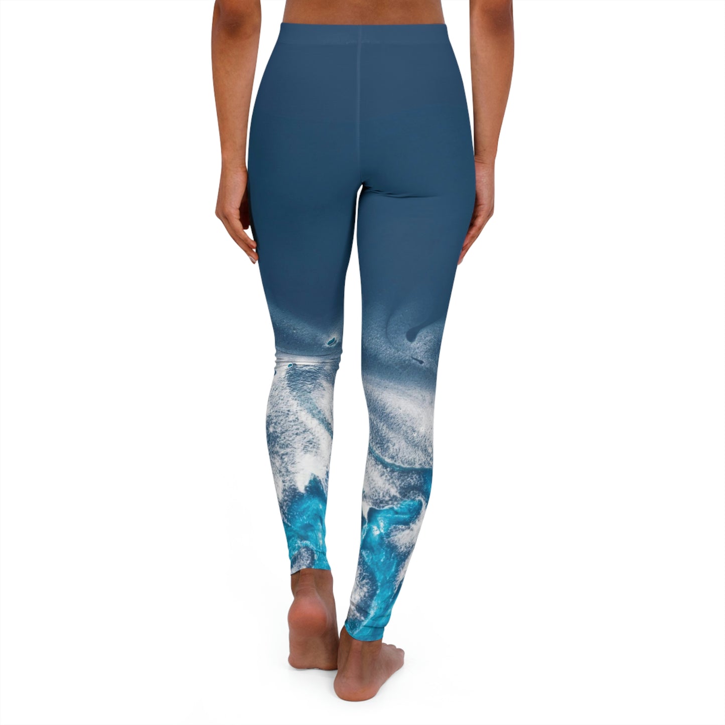 Beach, Ocean, Coastal Women Leggings, One of a Kind Workout Activewear tights for Wife Fitness, Best Friend, mom and me Christmas Gift