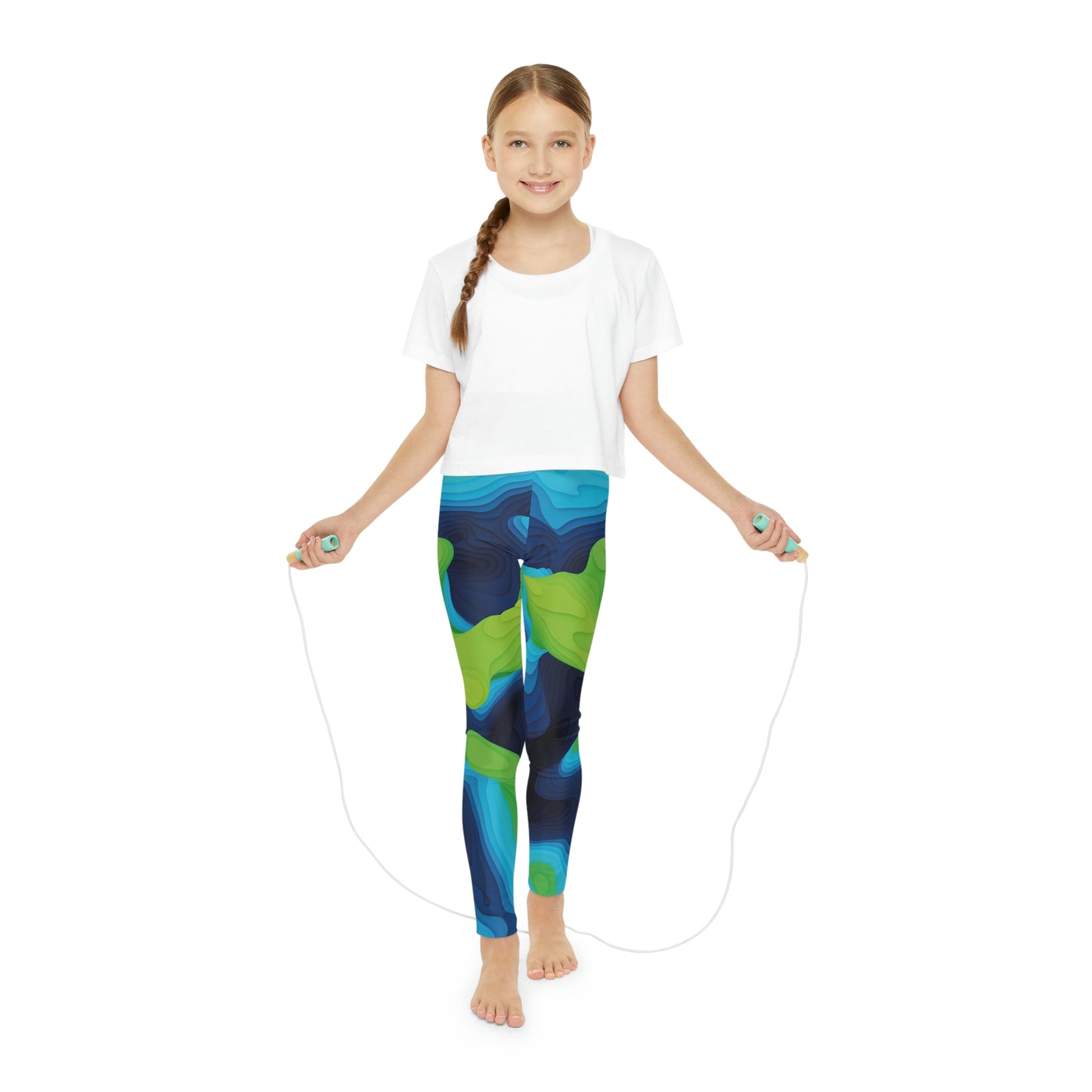 Youth Leggings, One of a Kind Gift - Unique Workout Activewear tights for a kid Fitness Enthusiast , Daughter, Niece Christmas Gift