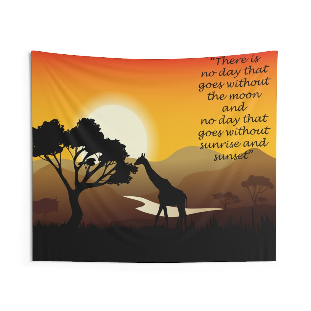 Sunset moon Tapestry Contemporary Home Decor . Inspirational Wall Hanging Art for Baby Nursery, Dorm room, Coastal Home . Housewarming Gift