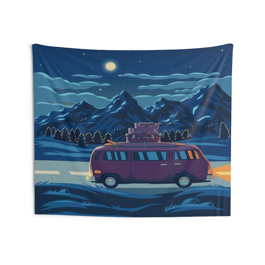 Camper Tapestry for Contemporary Home Decor . Inspirational Wall Hanging Art for Baby Nursery, Dorm room, Coastal Home . Housewarming Gift