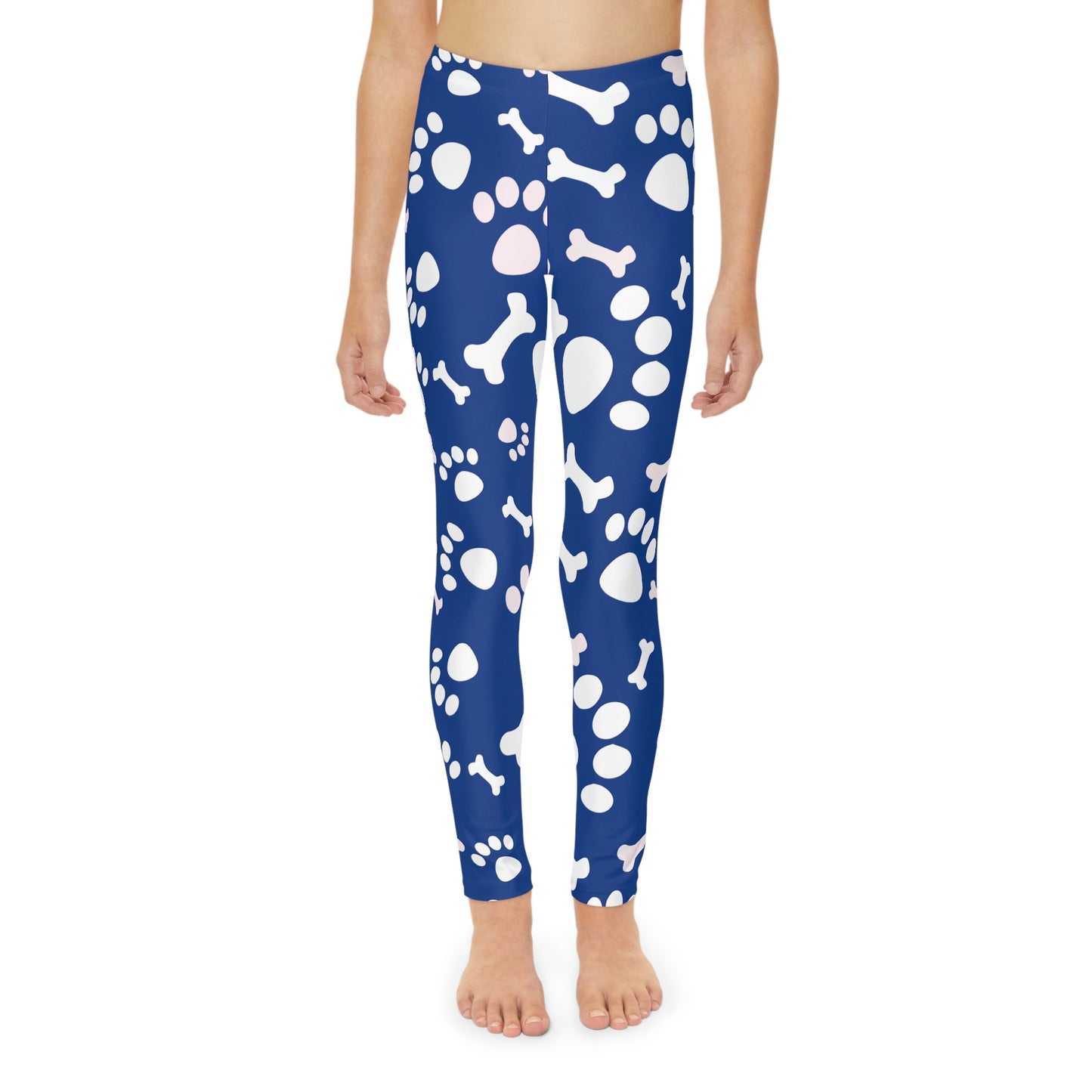 Pawsome, Dog Lovers Cute Summer Youth Leggings, One of a Kind Workout Activewear tights for kids, Granddaughter, Niece Christmas Gift