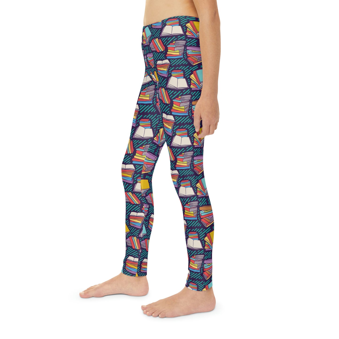 Book Lovers Youth Leggings, One of a Kind Gift - Unique Workout Activewear tights for kids Fitness , Daughter, Niece Christmas Gift