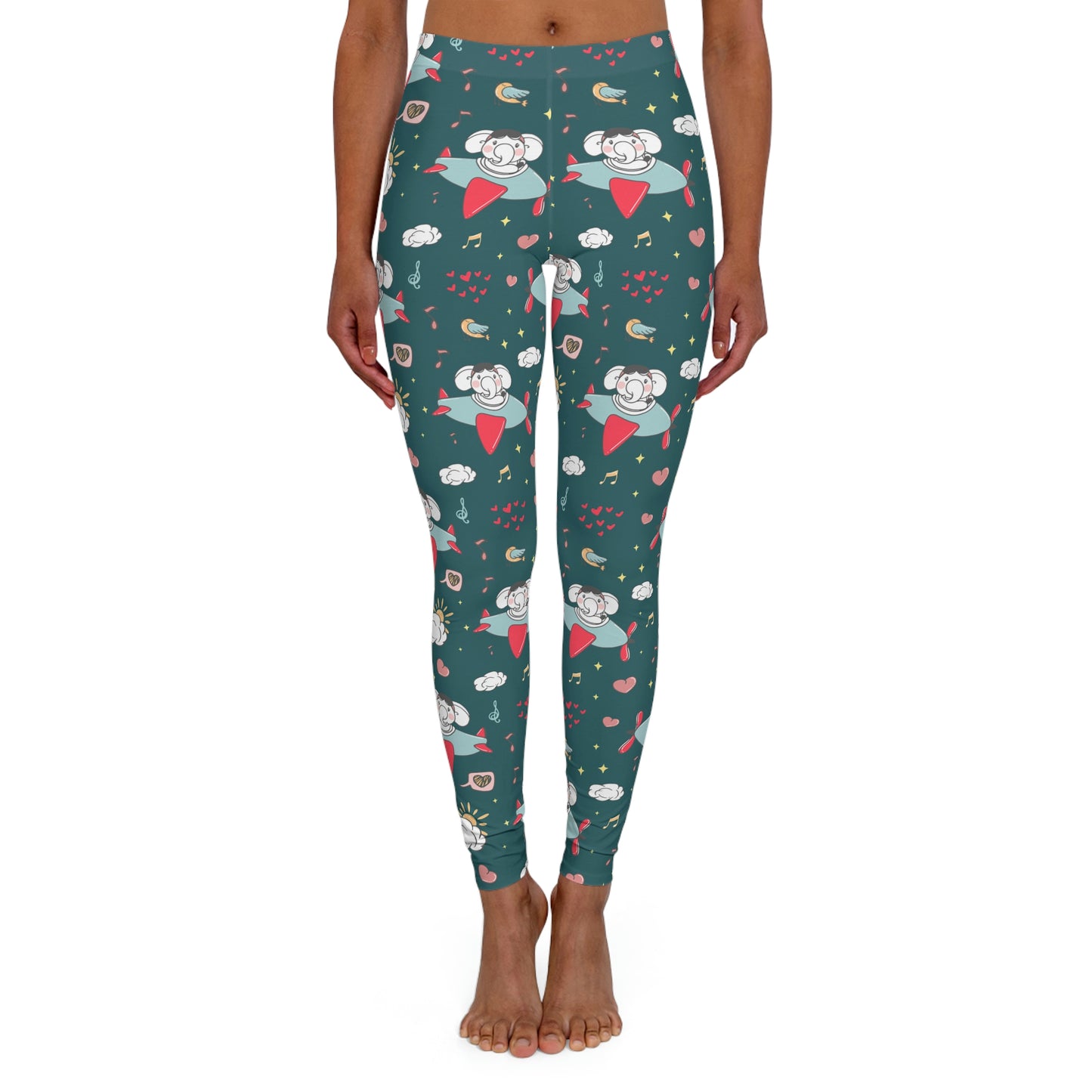 Elephant Safari Animal Kingdom Women Leggings . One of a Kind Workout Activewear tights for Mothers Day, Girlfriend, Gift for Her