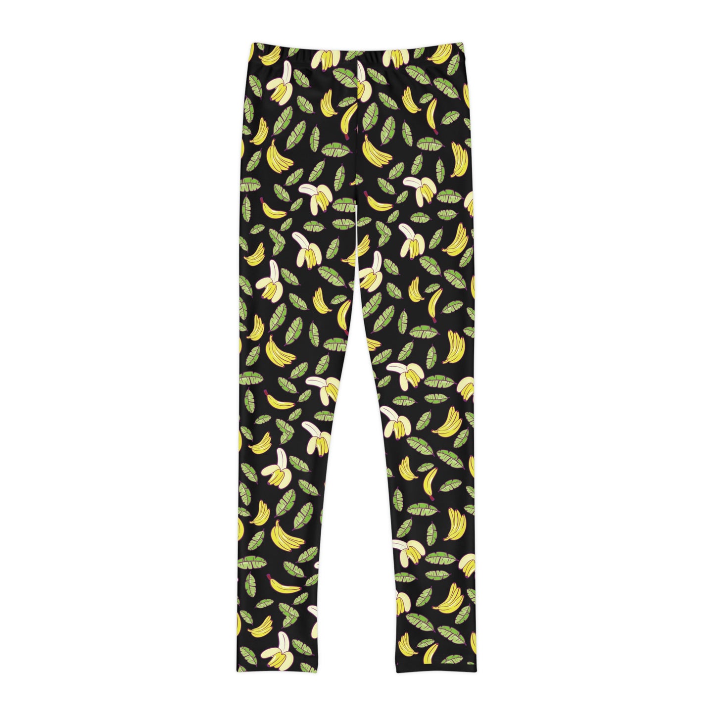 Bananas Print Youth Leggings, One of a Kind Gift - Unique Workout Activewear tights for kids Fitness , Daughter, Niece Christmas Gift