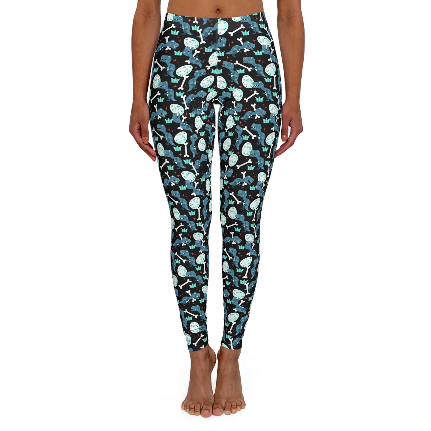 Women Dinosaur Trex Jurassic Park Leggings, One of a Kind Gift - Unique Workout Activewear tights for Wife, Best Friend . Mothers Day or Christmas Gift