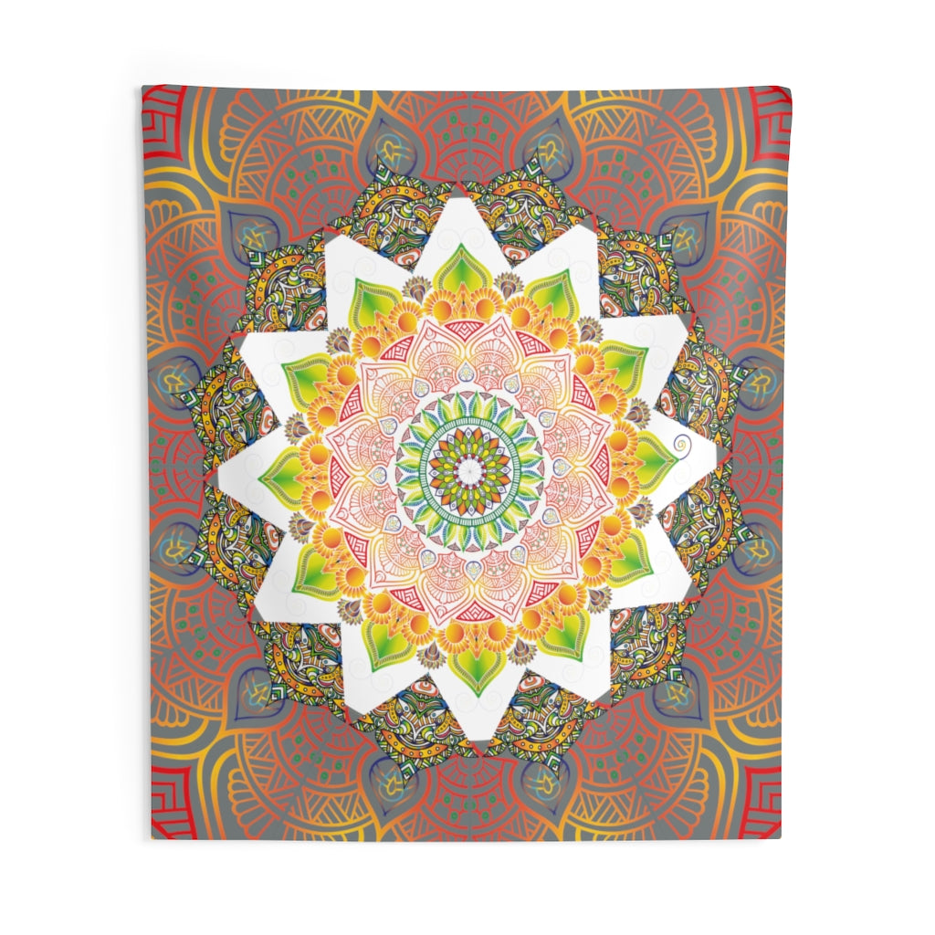Mandala Tapestry for Contemporary Home Decor . Inspirational Wall Hanging Art for Baby Nursery, Dorm room, Coastal Home . Housewarming Gift