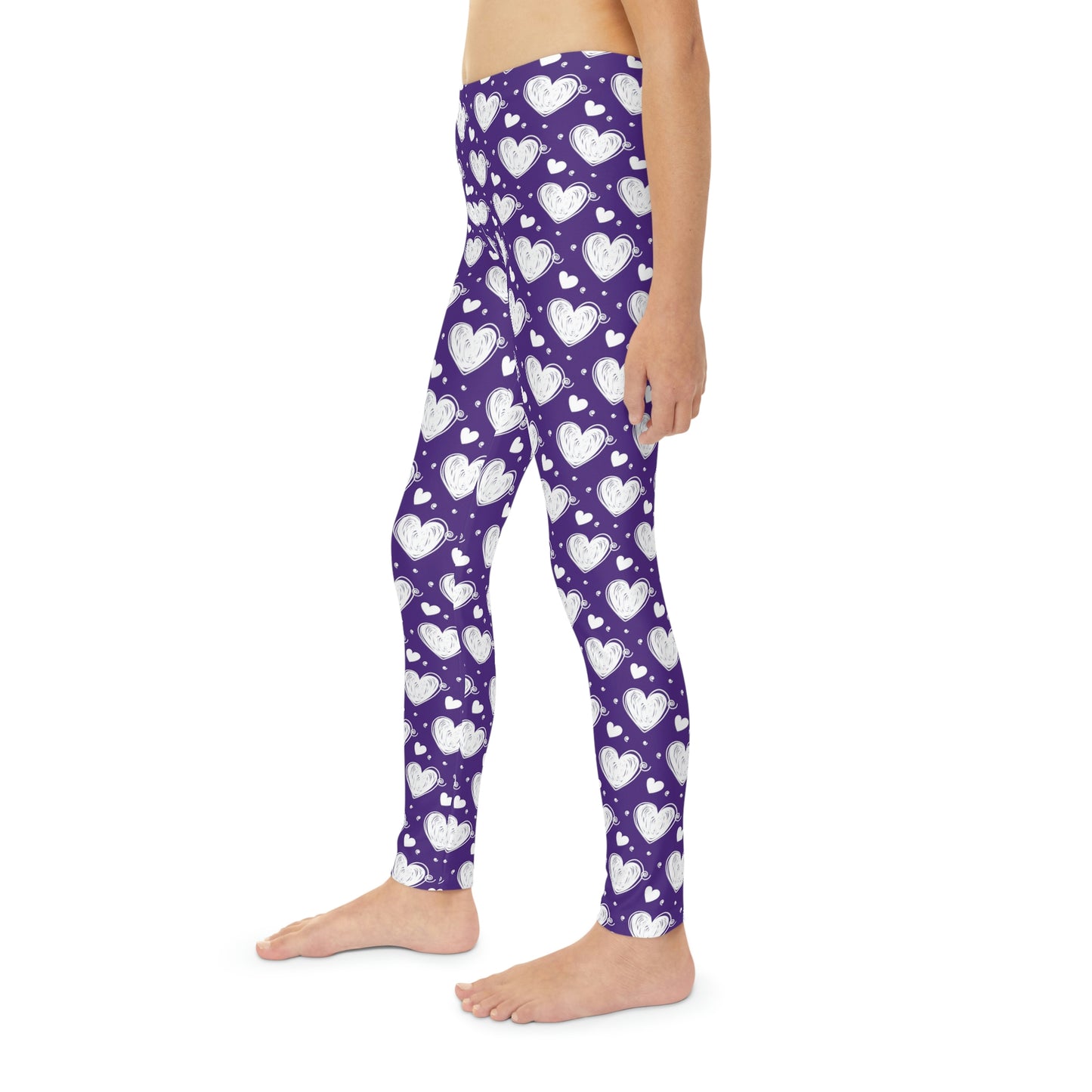 Valentine Cute Summer Youth Leggings, One of a Kind Gift - Workout Activewear tights for kids, Granddaughter, Niece Christmas Gift