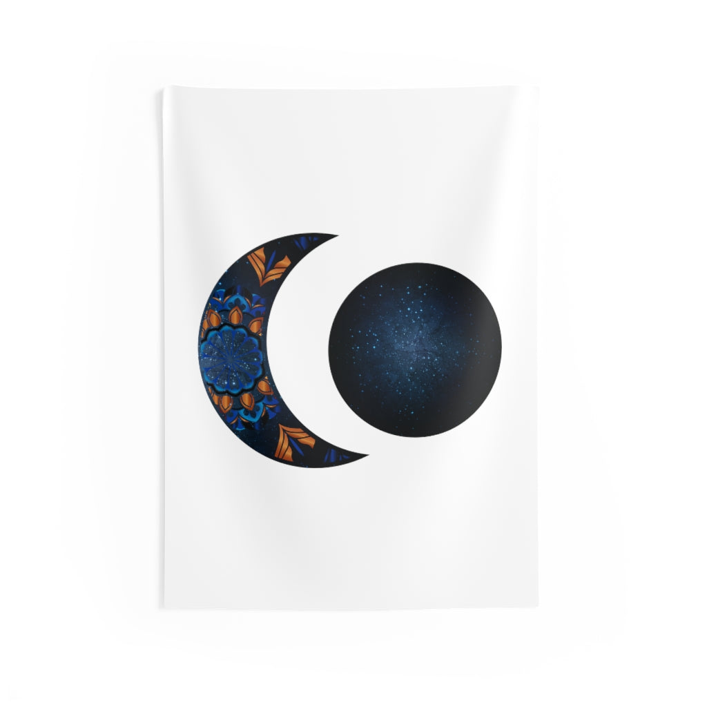 Moon Phase Tapestry Contemporary Home Decor . Galaxy Wall Hanging Art for Baby Nursery, Dorm room, Coastal Home . Housewarming Gift