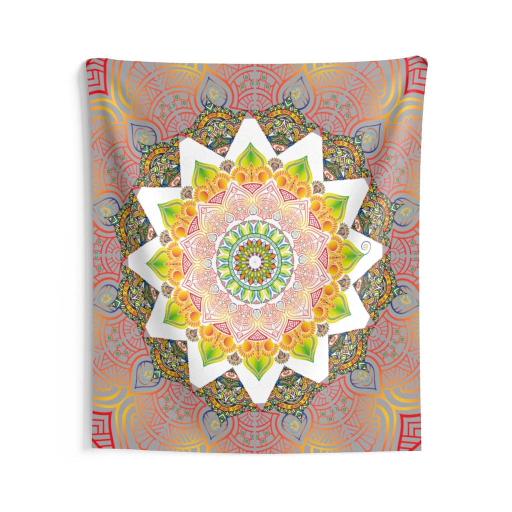 Mandala Tapestry for Contemporary Home Decor . Inspirational Wall Hanging Art for Baby Nursery, Dorm room, Coastal Home . Housewarming Gift