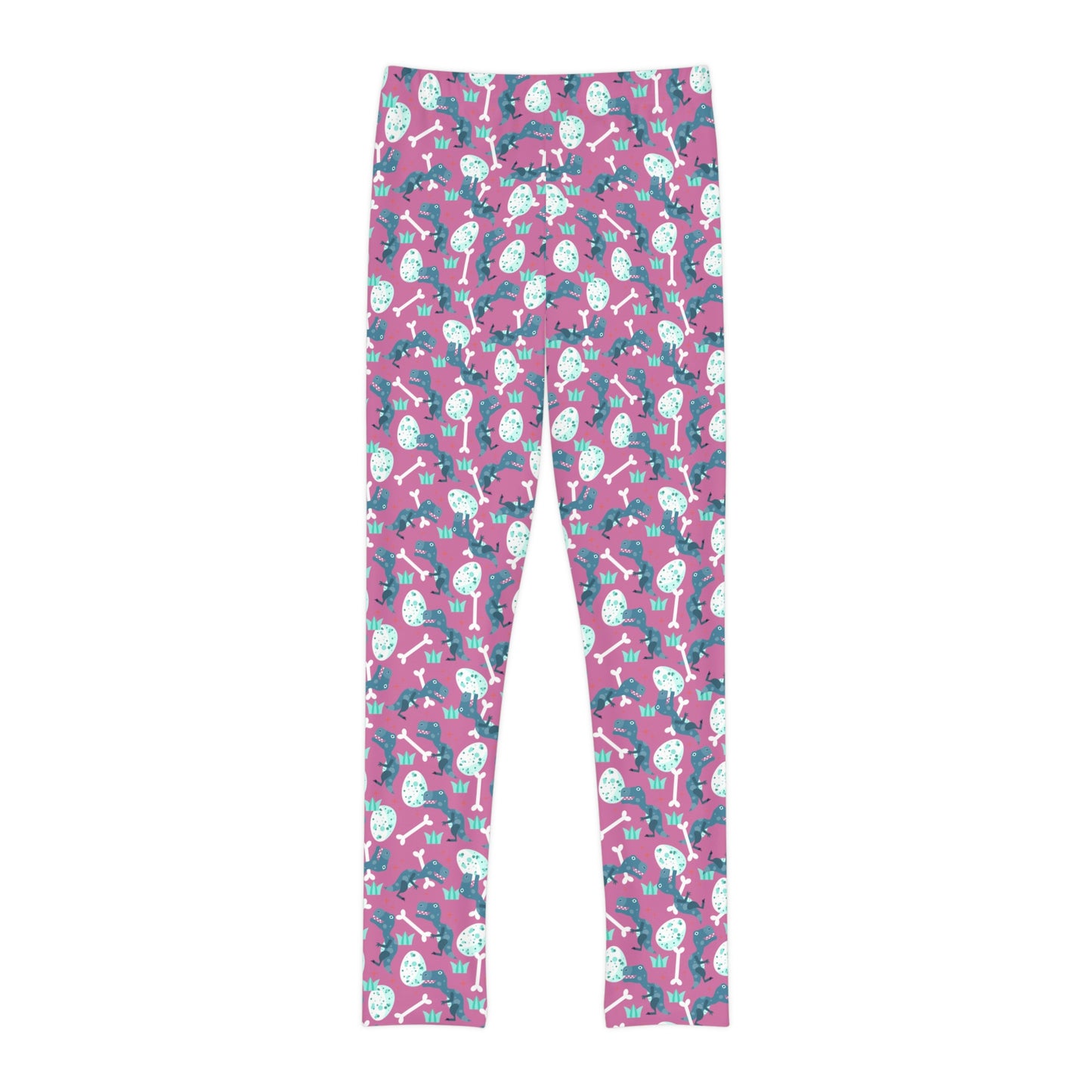 Dinosaur Trex Jurassic Park Youth Leggings, One of a Kind Gift - Unique Workout Activewear tights for kids , Daughter, Niece Christmas Gift