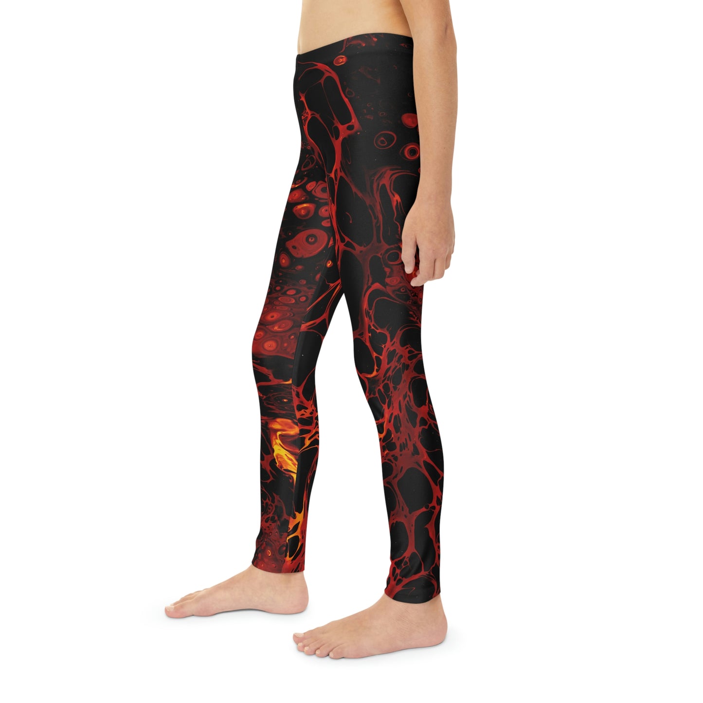 Lava Cute Summer Youth Leggings, One of a Kind Gift - Workout Activewear tights for kids, Granddaughter, Niece Christmas Gift