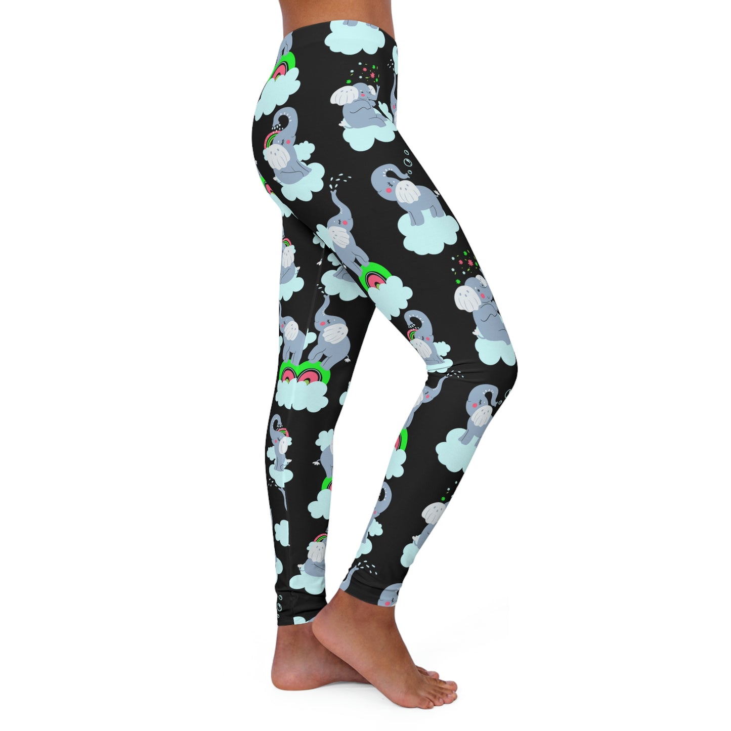 Elephant Safari Animal Kingdom Women Leggings . One of a Kind Workout Activewear tights for Mothers Day, Girlfriend, Gift for Her