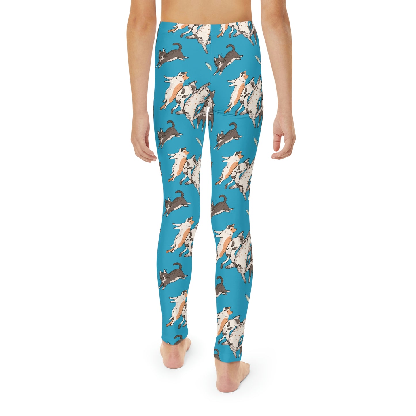 Cat lovers Youth Leggings, One of a Kind Gift - Unique Workout Activewear tights for kids Fitness , Daughter, Niece Christmas Gift