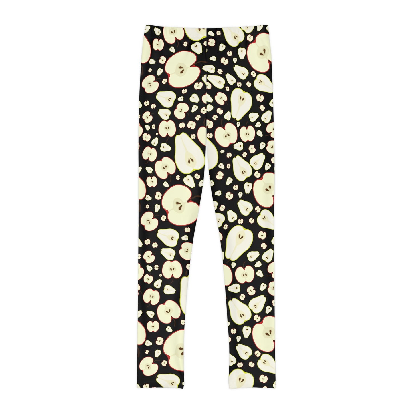 Apples Print Youth Leggings, One of a Kind Gift - Unique Workout Activewear tights for kids Fitness , Daughter, Niece Christmas Gift