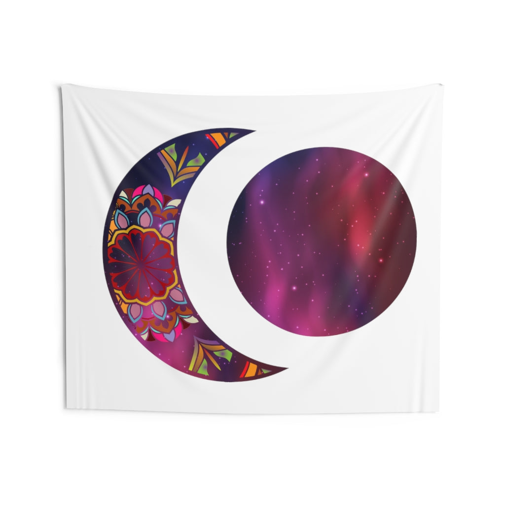 Moon Phase Tapestry Contemporary Home Decor . Galaxy Wall Hanging Art for Baby Nursery, Dorm room, Coastal Home . Housewarming Gift