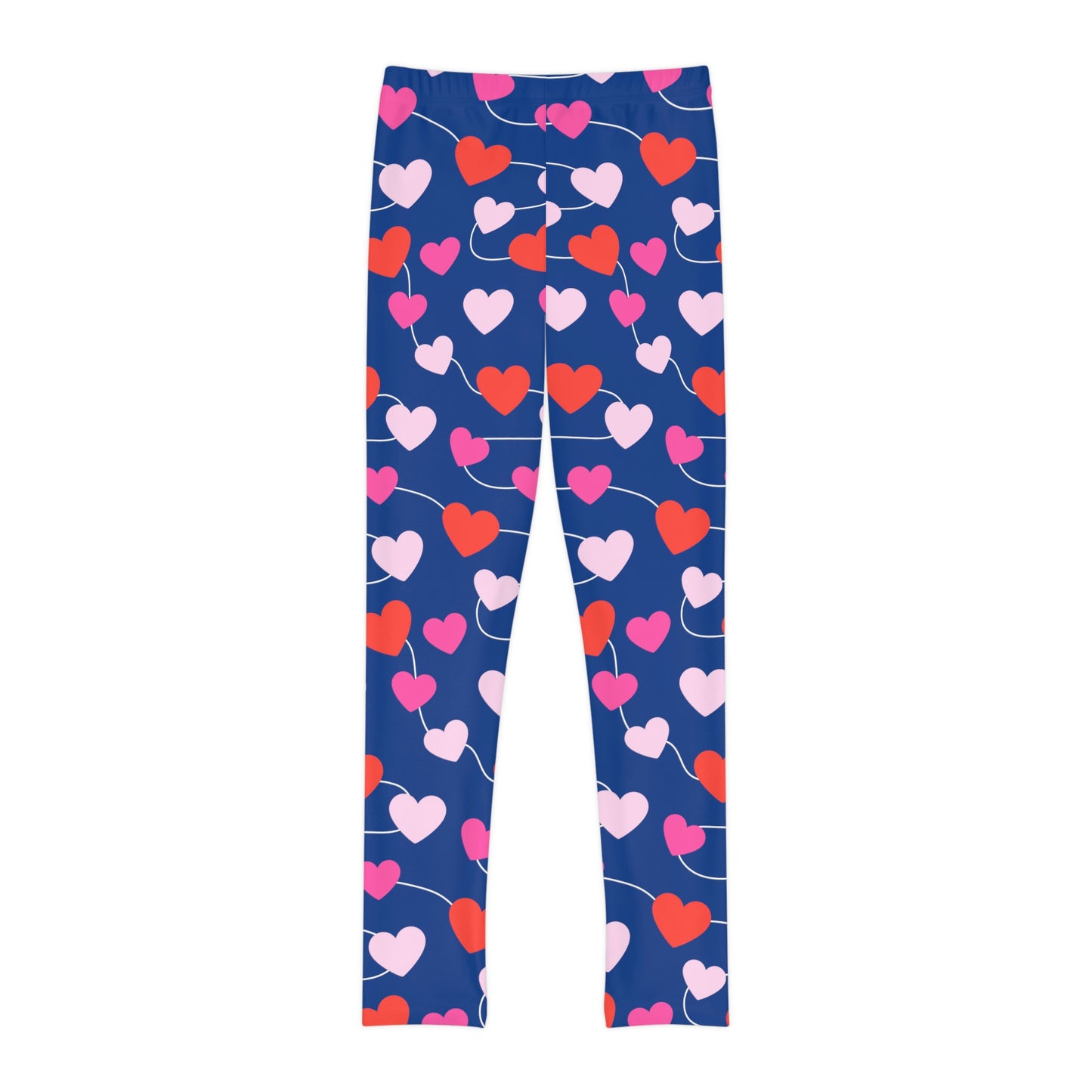Valentine Youth Leggings, One of a Kind Gift - Unique Workout Activewear tights for kids fitness, Daughter, Niece Christmas Gifts