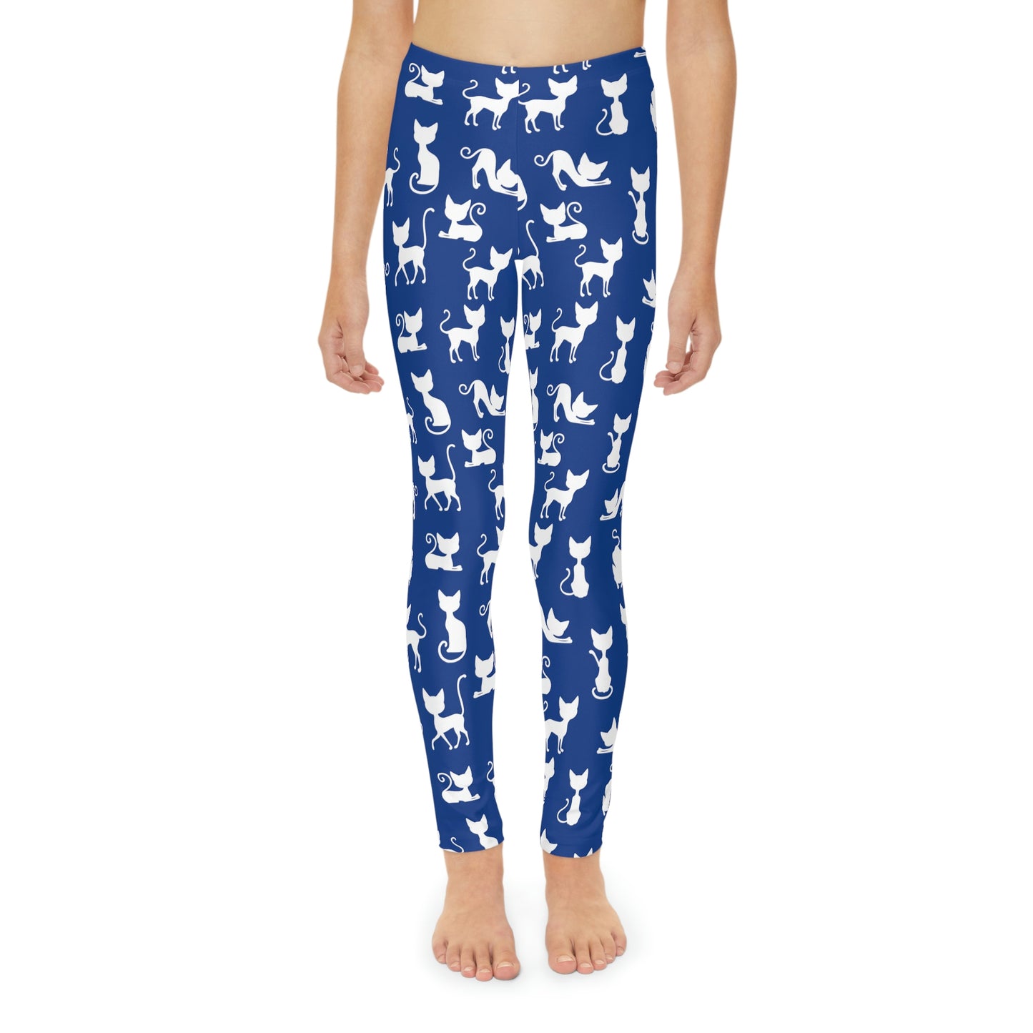 Cat Lovers Youth Leggings, One of a Kind Gift - Unique Workout Activewear tights for kids Fitness , Daughter, Niece Christmas Gift
