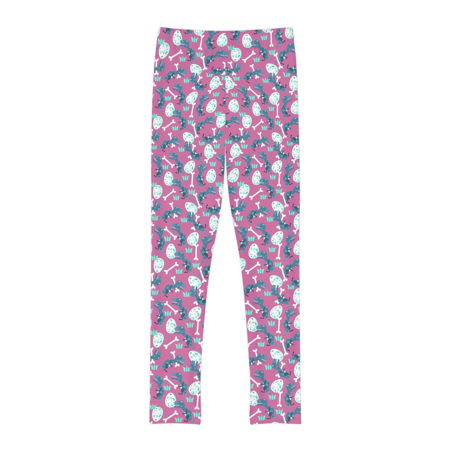 Dinosaur Trex Jurassic Park Youth Leggings, One of a Kind Gift - Unique Workout Activewear tights for kids , Daughter, Niece Christmas Gift