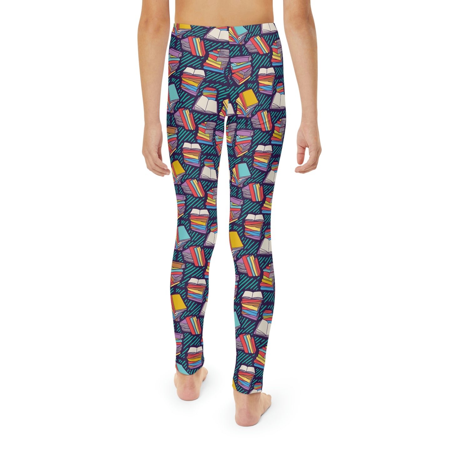 Book Lovers Youth Leggings, One of a Kind Gift - Unique Workout Activewear tights for kids Fitness , Daughter, Niece Christmas Gift